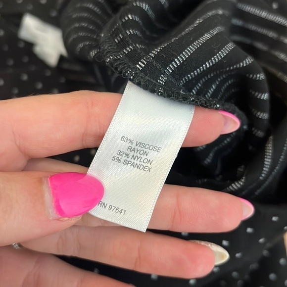 J Jill Ponte Black White Polka Dot Leggings Slim Leg Size Medium - Picture 8 of 10